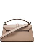 GUESS QUEENSLAND TOP HANDLE FLAP WHITE TAUPE