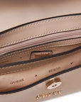GUESS QUEENSLAND TOP HANDLE FLAP WHITE TAUPE