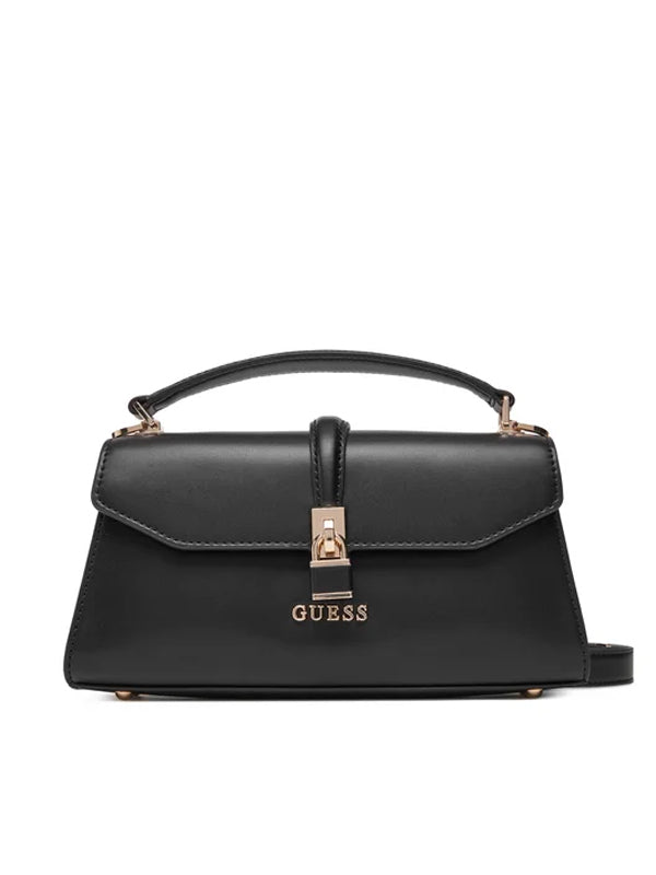 GUESS QUEENSLAND TOP HANDLE FLAP BLACK