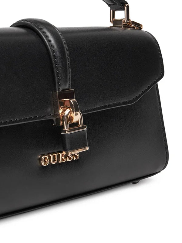GUESS QUEENSLAND TOP HANDLE FLAP BLACK