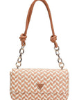 GUESS CAMDEN SHOULDER BAG COGNAC MULTI