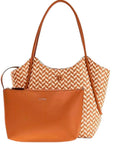 GUESS CAMDEN SHOULDER BAG CAMEL GREY MULTI