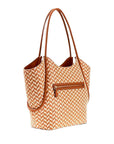 GUESS CAMDEN SHOULDER BAG CAMEL GREY MULTI