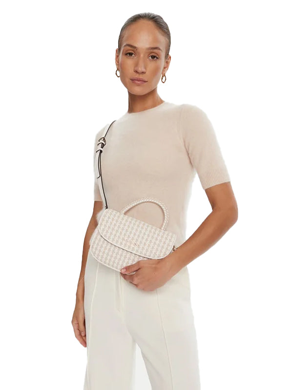 GUESS MIREMA TOP HANDLE FLAP WHITE MULTI