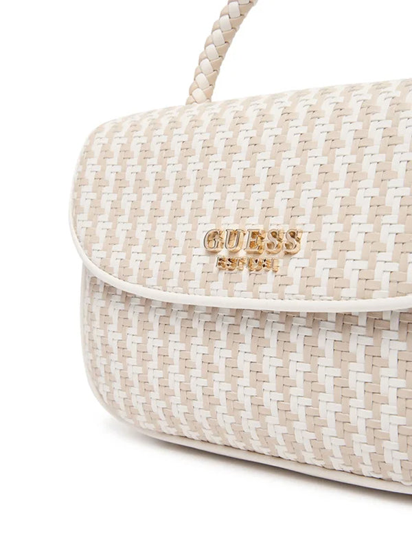 GUESS MIREMA TOP HANDLE FLAP WHITE MULTI