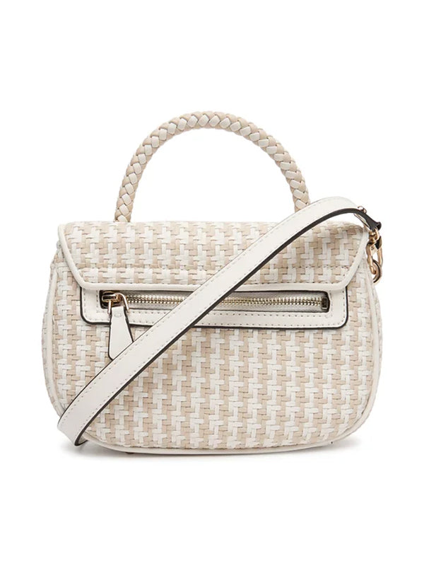 GUESS MIREMA TOP HANDLE FLAP WHITE MULTI
