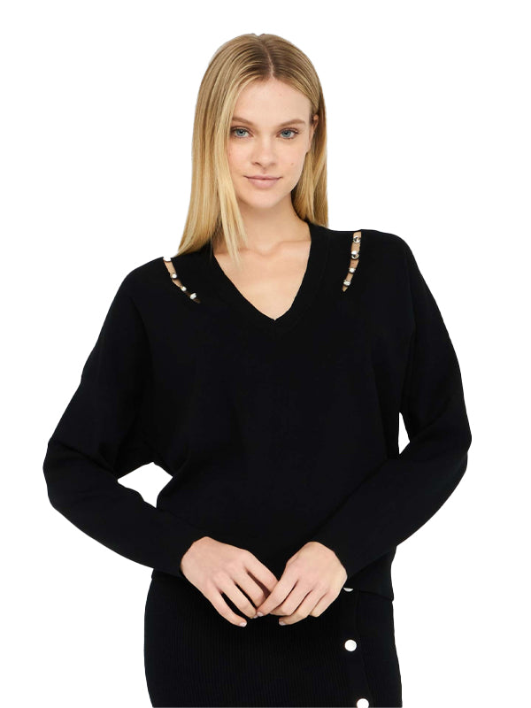 LIU JO ECS MAGLIA CHIUSA M/L NERO