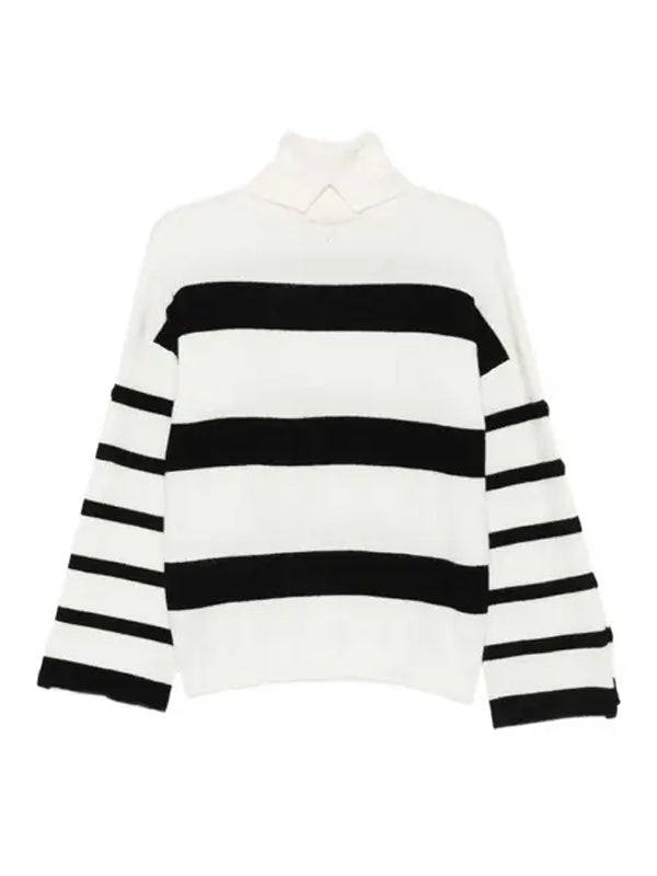 LIU JO ECS MAGLIA CHIUSA M/L BIANCO/NERO