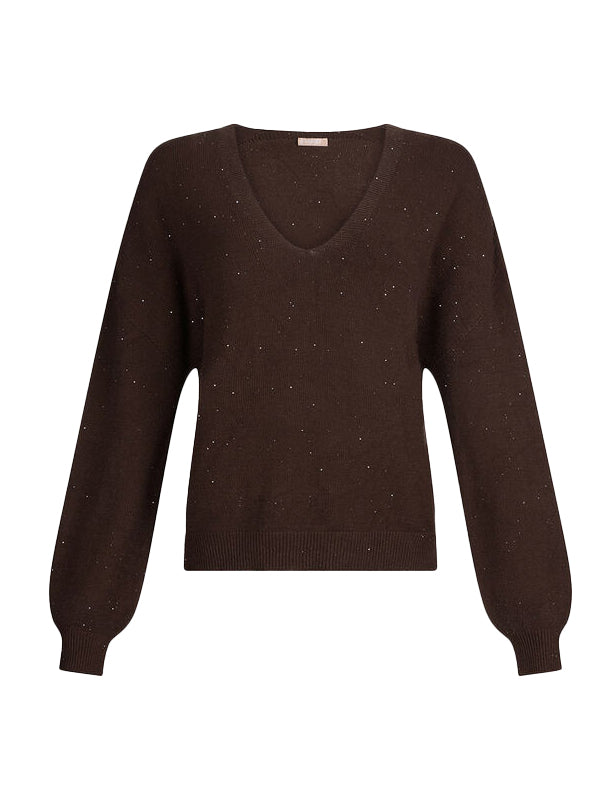 LIU JO GONNA MAGLIA LONGUET CIOCCOLATO