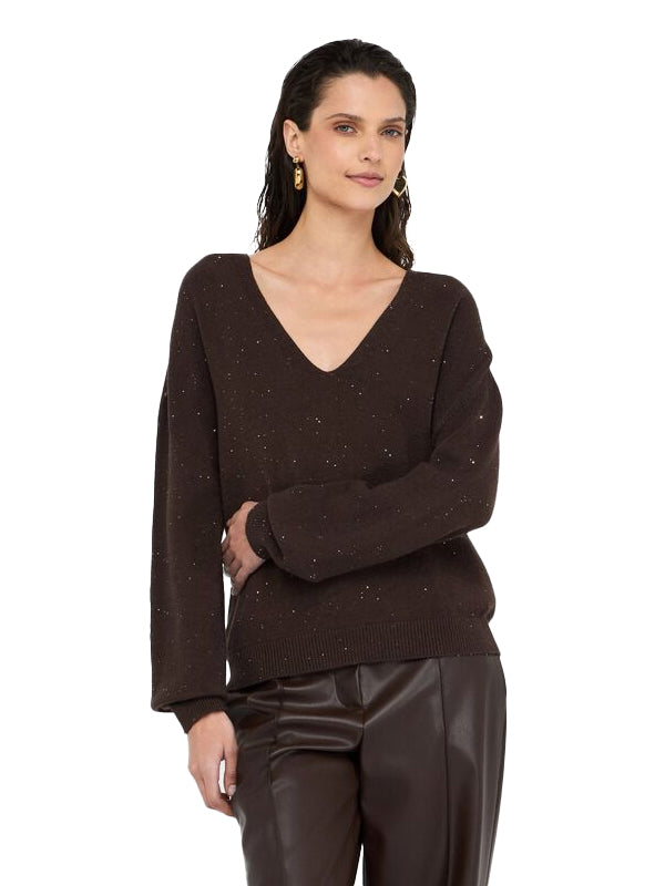 LIU JO GONNA MAGLIA LONGUET CIOCCOLATO