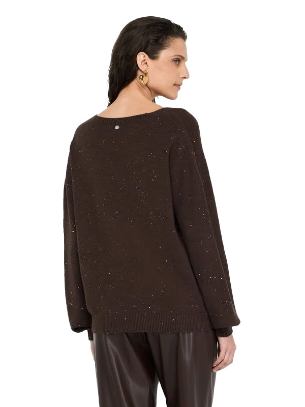 LIU JO GONNA MAGLIA LONGUET CIOCCOLATO