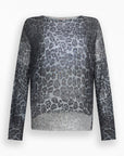 LIU JO MAGLIA CHIUSA M/L GRAY ANIMALIER LUX