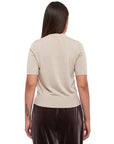 LIU JO MAGLIA CHIUSA BEIGE SCURO