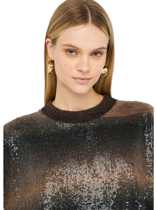 LIU JO MAGLIA CHIUSA M/L BRONW SHADED