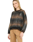 LIU JO MAGLIA CHIUSA M/L BRONW SHADED