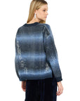 LIU JO MAGLIA CHIUSA M/L BLUE SHADED
