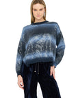 LIU JO MAGLIA CHIUSA M/L BLUE SHADED