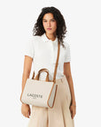 LACOSTE SHOPPING BAG S SHOPPING BAG NATURAL TAN