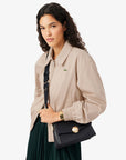 LACOSTE CROSSOVER BAG FLAP SHOULDER BAG NOIR