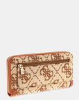 AUDREY LOGO SLG LRG ZIP AROUND LATTE