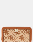 AUDREY LOGO SLG LRG ZIP AROUND LATTE