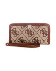 GUESS AUDREY LOGO SLG LRG ZIP AROUND LATTE LOGO