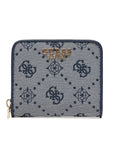 GUESS NEDA SLG SMALL ZIP AROUND NAVY/LOGO