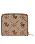 GUESS NEDA SLG SMALL ZIP AROUND LATTE/LOGO