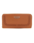 GUESS TATUM SLG LARGE ZIP AROUND CARAMEL