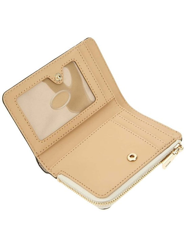 GUESS PHOEBE SLG ZIP ARND CARD CASE OFF WHITE LOGO