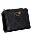 GUESS PHOEBE SLG ZIP ARND CARD CASE BLACK LOGO