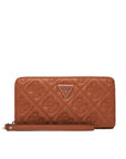 GUESS ADELASIA SLG LARGE ZIP AROUND CARAMEL