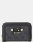 GUESS LINDSEY SLG MED DOUBLE ZIP COAL LOGO