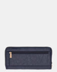 GUESS ANTONIA SLG LARGE ZIP AROUND MIDNIGHT