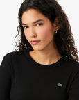 LACOSTE CREWNECK T-SHIRTS FEMALE NOIR