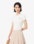 LACOSTE AD652 CREWNECK T-SHIRTS FEMALE FARINE