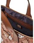 GUESS ELIETTE LOGO SMALL TOTE GINGER LOGO
