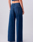 LIU JO PANT.FLARE STRASS REG.W.DEN.BLUE STARRY WAS