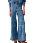 LIU JO GIACCA CAMICIA DENI RICAMO M/L DEN.BLUE IND