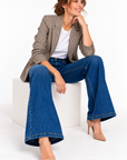 LIU JO B.UP GOOD FLARE H.W. DENIM BLUE DUBBLE WASH