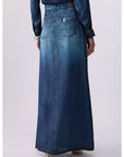 LIU JO GONNA LUNGA DIGITAL PRINTS DEN.BLUE DIGITAL