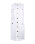 LIU JO ABITO BUTTON BIANCO OTTICO