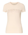 GUESS CN SS LOGO LACE TEE COSMIC VANILLA