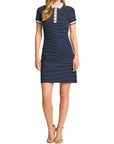 GUESS N SS POLO NK ALPHONSINE STRIPED JET BLACK A9
