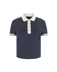 GUESS N SS POLO NK ALPHONSINE STRIPED JET BLACK A9 - ROPA