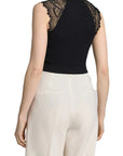 GUESS MILLIE SEAMLESS LACE SWTR TOP JET BLACK A996