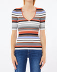 LIU JO SWEATER MULTICOLOR STRIPES L