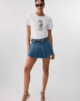 LIU JO ECS T SHIRT MODA M C BCO MILKSHAKE LJ