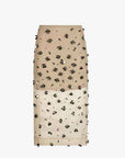 LIUJO GONNA JERSEY LONGUETTE DK.OLIVE EMBROIDERIE