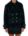 LIU JO COAT BLUE TARTAN